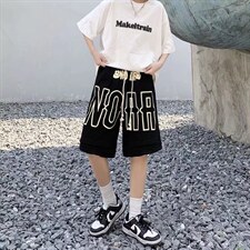 男夏季潮流时尚休闲短裤发泡五分裤高质防棉D95P28图片