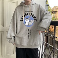 纯棉连帽卫衣男大码运动帽衫宽松薄WY2160-P35加绒款-P40，男装卫衣，电商A040