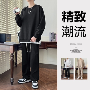 TZ65-P85  2025秋季时尚青少年休闲运动套装宽松大童外套裤子图片