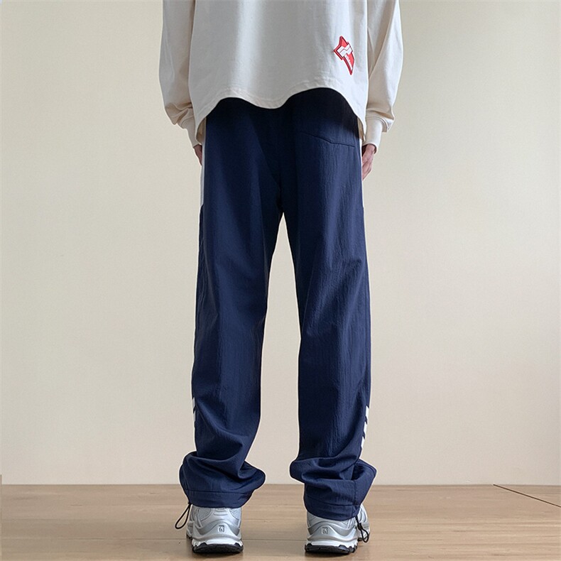 港风秋冬侧边拼接拖地工装裤宽松休闲伞兵裤男K23328-P40控58,男装工装外套,星座717