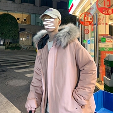 MM48112-P130冬季大毛领棉衣男士大码加厚棉袄男棉服，男装棉衣，电商A040