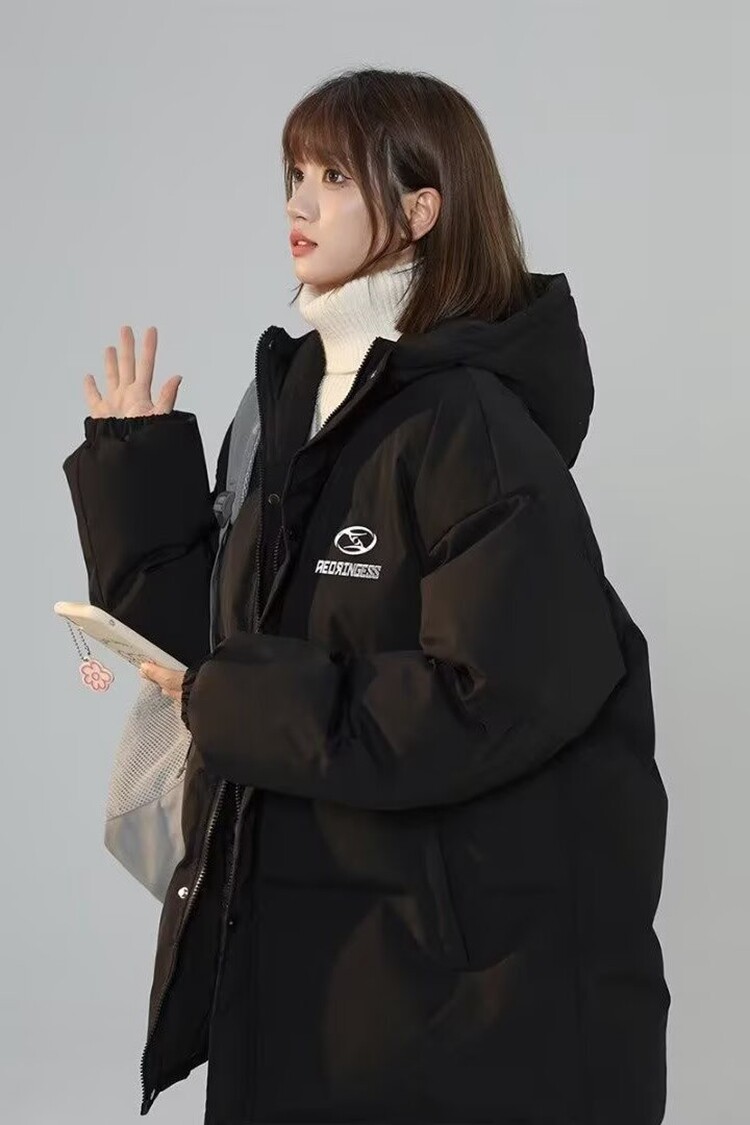欧洲站复古港风高级感休闲白鸭绒羽绒服外套女2025冬装面包服保暖,男装羽绒服,星座218-8