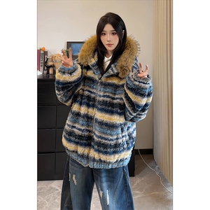 潮流时尚新款街头休闲上衣法式个性时髦舒适感棉衣HY888P100图片