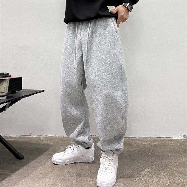 春秋痞帅弯刀潮牌简约宽松哈伦卫裤美式立体裁剪运动裤男507P80，男装休闲裤，电商B332-1