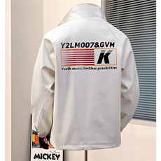 港风模特鳄鱼纹面料条纹印花大码M-5XL夹克男JK77742P85控118，男装夹克，星座227-7