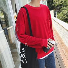 703-W132-P40港仔男士秋季圆环套头拼色卫衣W527，男装卫衣，星座703