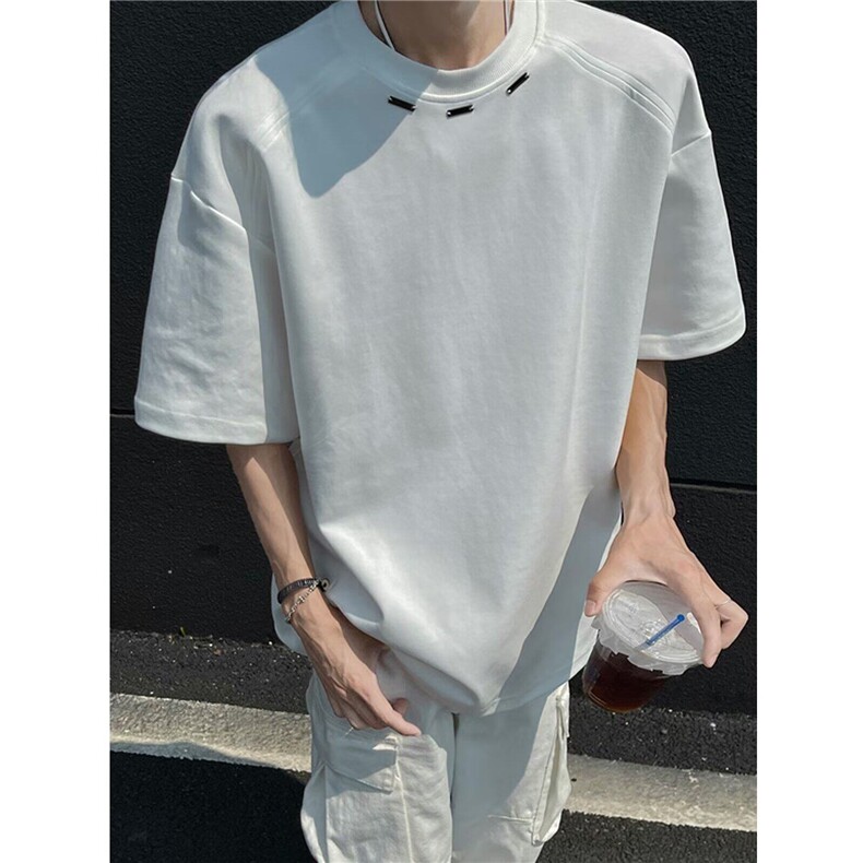 网络图现货潮牌美式重磅T恤高级感宽松百搭半截袖RM25-P30,男装T恤,星座1005-4
