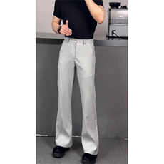 2025春夏新款垂感冰丝微喇休闲裤男显高显瘦百搭西装裤K313-P40，男装休闲裤，星座1004-3