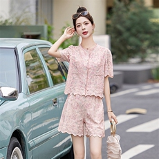 浮梦录夏季新款重工绣花晕染清冷感气质上衣半裙套装，女装套装/套裙，牡丹诺