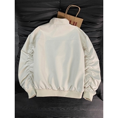 2026春季新款夹克外套男抖音得物品质立领褶皱松紧袖外套6163-P33，男装夹克，星座207