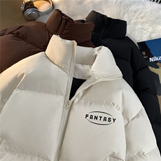 毛毯新款秋冬时尚字母印花休闲立领棉服A247-MY505特批85控138，男装棉衣，电商A247