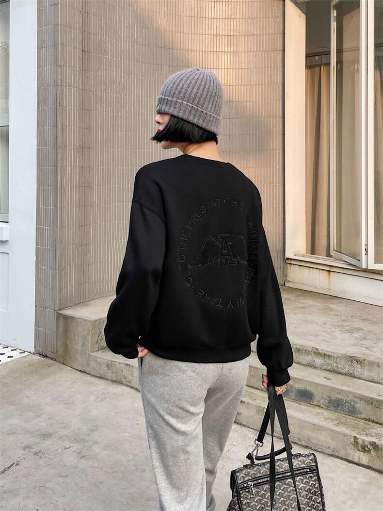 绣花翅膀卫衣，女装卫衣/绒衫，韩外