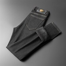 D6879冬季新款男士商务休闲弹力牛仔裤加绒透气修身长裤P126，男装牛仔裤，电商B360