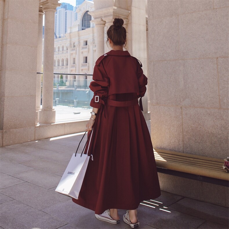现货2021春秋季新款风衣外套225-2021-P145（控198）,女装风衣,浙宝225