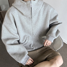 WY607-P55美式廓形cleanfit慵懒风连帽卫衣外套，男装卫衣，星座1503