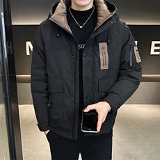 羽绒服男冬季2026年新款潮牌冲锋衣工装帅气加厚高端连帽外套，男装羽绒服，钱塘6003（原4033）