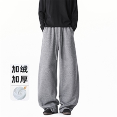 B258-K9928加绒P45控98抖音品质卫裤65%棉35%聚酯纤维，男装休闲裤，电商B258
