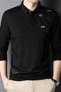 CE602钱塘2020-2春秋薄款时尚休闲新款百搭中年男士长袖T恤P65图片