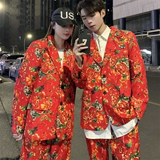RS1网红同款高质量大码单上衣西装西服婚庆表演出团队服新中式潮，男装西服套装，星座115A(原星座507）