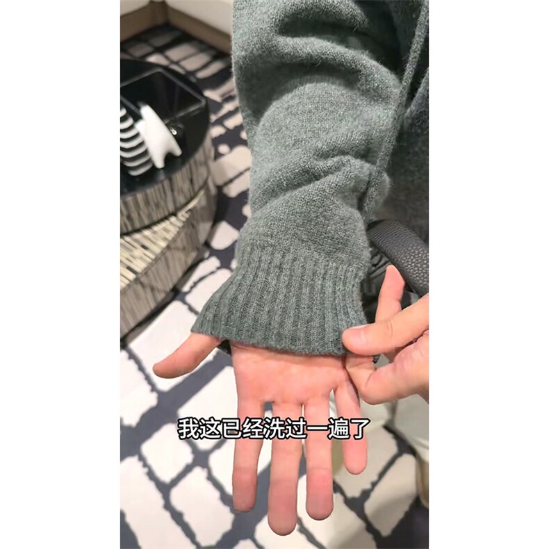 重磅秋冬装北极绒开衫毛衣美式复古休闲慵懒风针织衫加厚连帽外套,男装针织衫/毛衣,电商A486