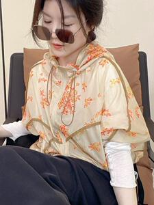 韩版小众设计感时尚百搭碎花防晒衣图片