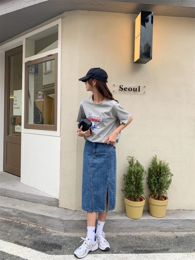 早春新款牛仔半裙，女装半身裙，里奈(5F)