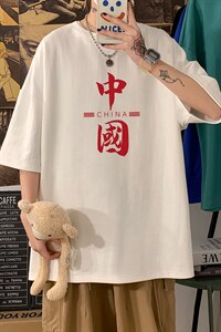 DX17198- P20 纯短袖t恤男大码半袖打底衫宽松体恤衫 港风图片