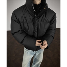 冬季clean立领棉服中性加厚PU皮短款棉衣HZ8810-特P72不议价，男装棉衣，星座610B-1
