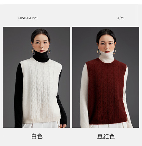 2025新款舒适时尚百搭女士马甲,女装羊绒衫,鑫萬耀羊绒