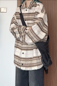 小香风男装短款呢料呢子夹克 冬季呢子大衣外套XZ514-2-F008-P100图片