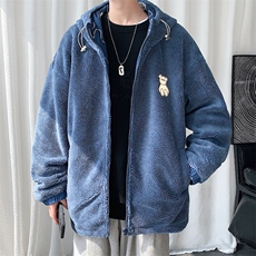 2023冬季青少年羊羔绒棉衣两面穿印花外套男女8830-P115控价138，男装棉衣，电商A441-1