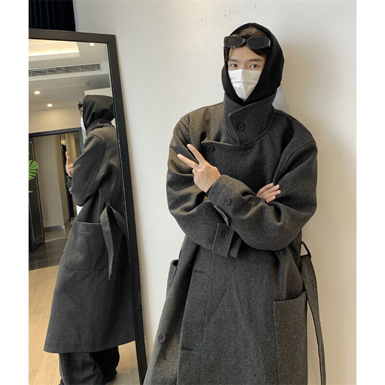 毛呢大衣男中长款宽松过膝加厚呢子风衣外套DY16-P128-168,男装风衣,星座403（原603-1）