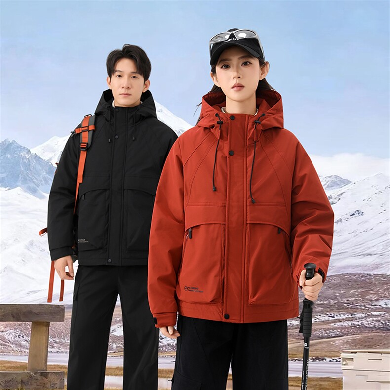 抖音2025情侣秋冬二棉加棉加厚夹克休闲棉服M1125-P120,男装夹克,电商D240-242