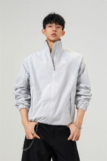 美式罗纹拼接袖子褶皱大码M-5XL教练夹克男JK78056P69控105，男装夹克，星座227-7