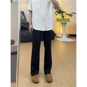 休闲裤男款直筒修身高级感裤子美式高街ootd穿搭微喇裤 XC58图片