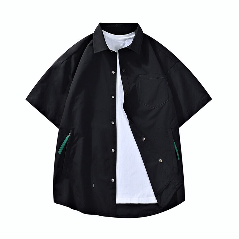夏季痞帅工装短袖衬衫男士外套薄款凉爽半截袖休闲衬衣CS4216P40,男装衬衫,电商A128