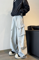 美式高街小众休闲裤男个性工装百搭宽松长裤子K6092/P60，男装工装外套，电商D202-1