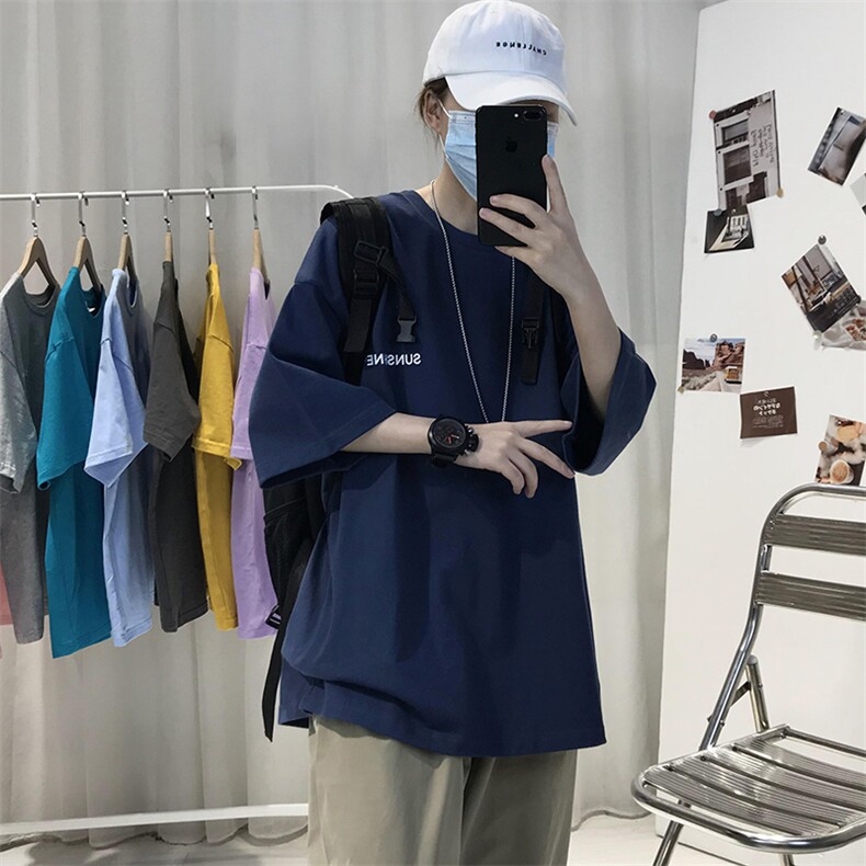 XZ115A-T06200克纯棉男女字母印花大码S-5XL10色T恤衫圆领半袖,男装T恤,星座115A-3
