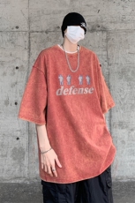 B239-1066-P38美式复古水洗做旧小人印花重磅落肩袖短袖T恤，男装T恤，星座514-2(原B239)