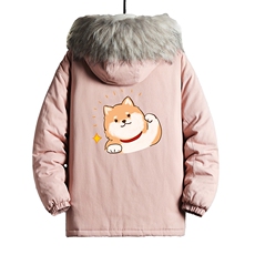 MM48146-P130冬季大毛领衣男士大码加厚袄男服网格挂拍，男装棉衣，电商A040A