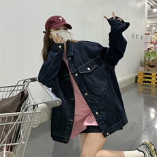 新品韩系学院风休闲牛仔宽松外套2C159-7673-P155-K228，女装短外套，2C159