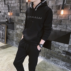 运动套装男秋休闲卫衣外套两件套跑步服装男士运动服DS157T，男装卫衣，电商A102