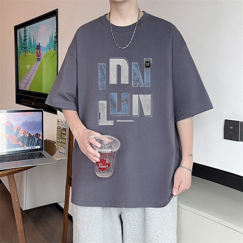 新款纯棉短袖t恤男夏季青少年初中高中学生帅气半袖体恤TX523-P25,男装T恤,星座505-3