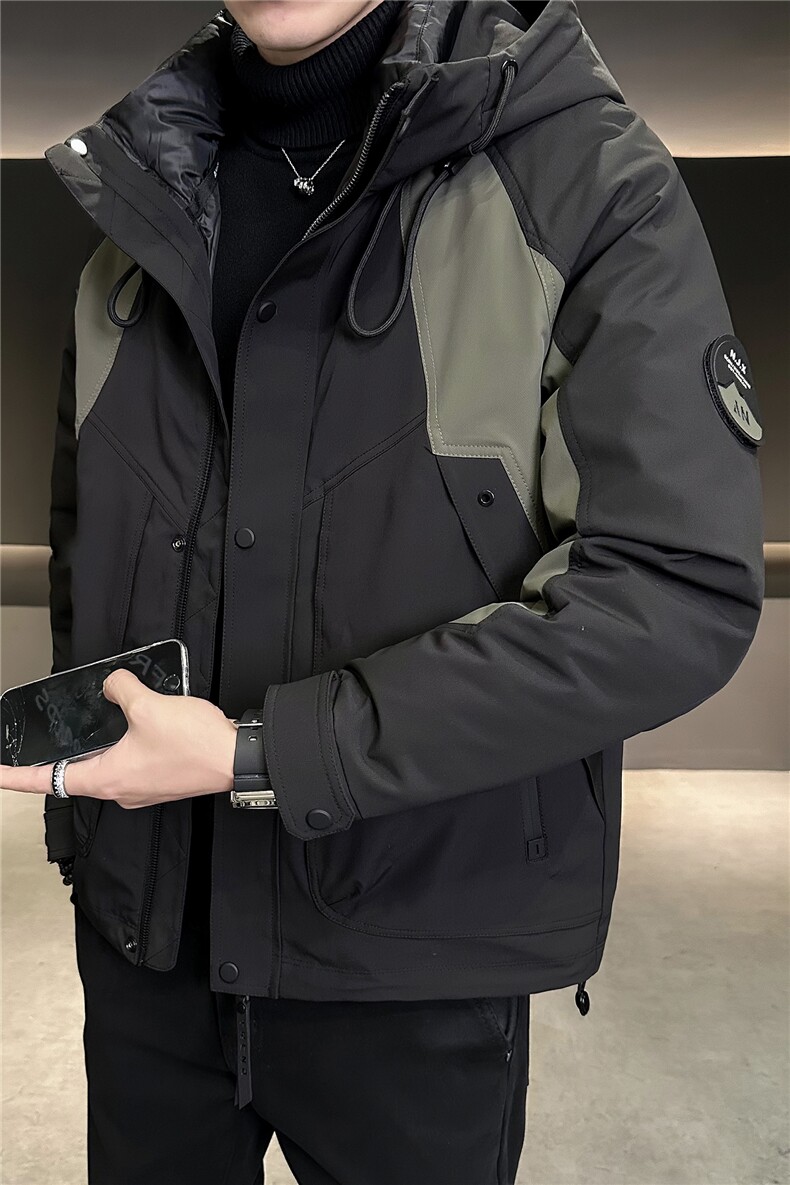M-4XLB3533713P245黑色军绿可拆脱羽绒内胆男士冲锋衣,男装夹克,电商B353