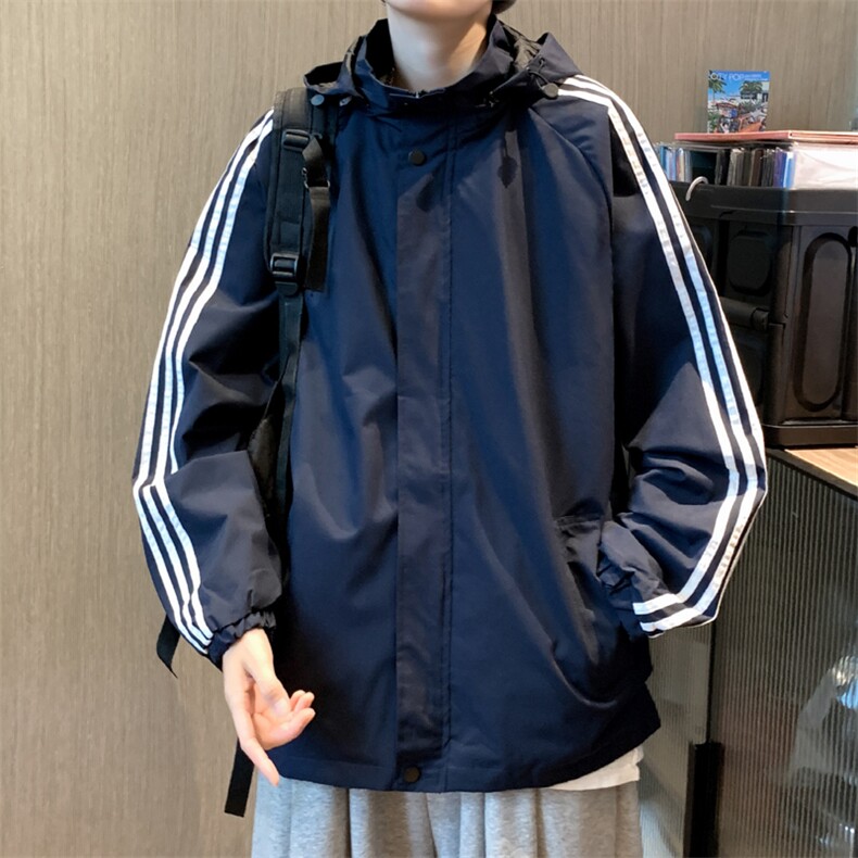 秋季潮流休闲男装连帽上衣2023新款运动夹克风衣男JK256-P48,男装夹克,星座308B-1