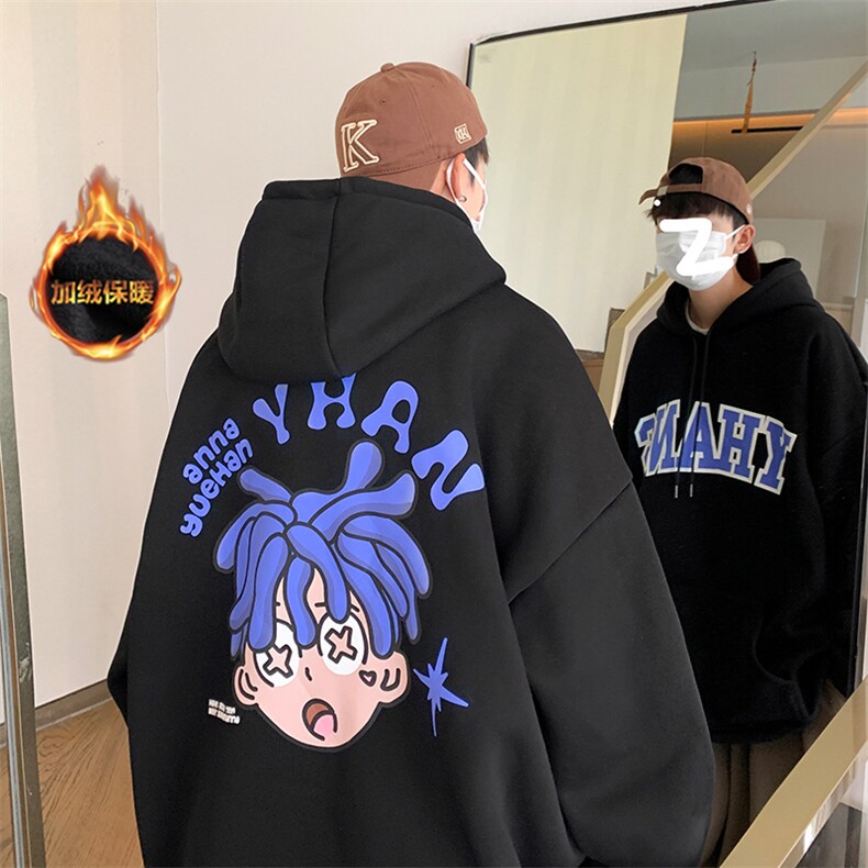 抖音供货、复合重磅加绒现货连帽卫衣宽松D223A-JR-WY2316-特P40,男装卫衣,电商019-1