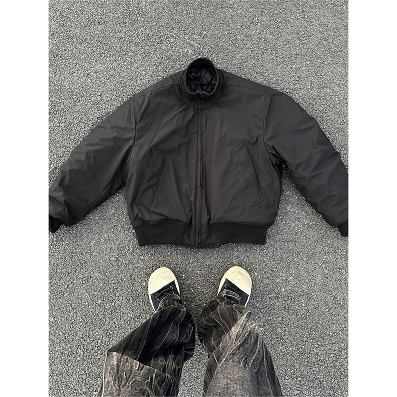 夹棉加厚棉衣[网图]飞行员夹克美式短款外套男5D1199-TP48不,男装夹克,电商A102
