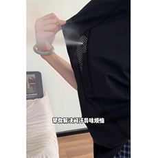图冰皮轮廓形透气网孔无袖夏季男士印花潮流背心特P25，男装背心/马甲，电商C306-1