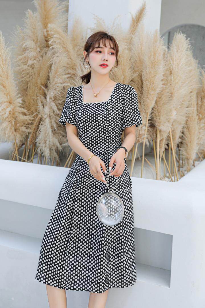 波点连衣裙，女装连衣裙，湘怡服饰