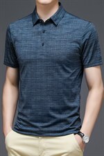 男式2023年夏季新款冰丝透气T恤衫男短袖翻领休闲POLO体恤衫P58，男装Polo衫，星座1105-3